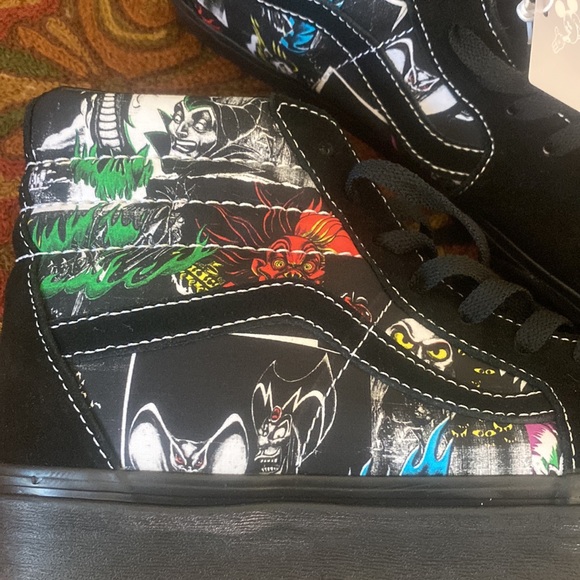NWT Disney 100 Villains Sk8 hi Vans black collectible shoes brand new - Picture 9 of 12